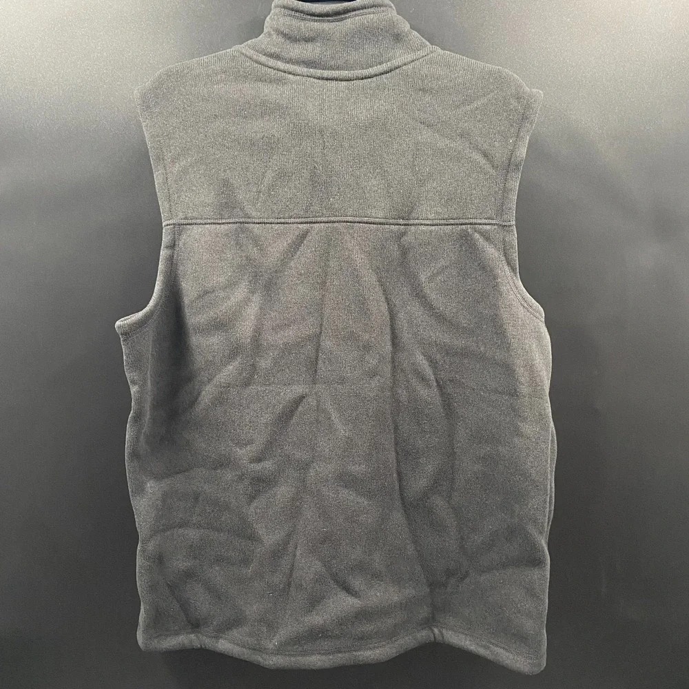 NWT The North Face Men's Black Heather‎ Sweater Vest Full Zip Size L Men